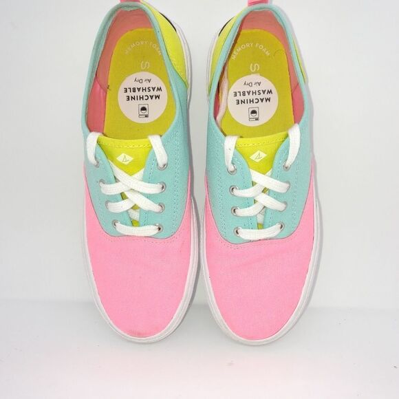Sperry Top Sider Pier Wave CVO Boat Shoes Youth Girls Size 3 M‎ Multicolor - Picture 6 of 8